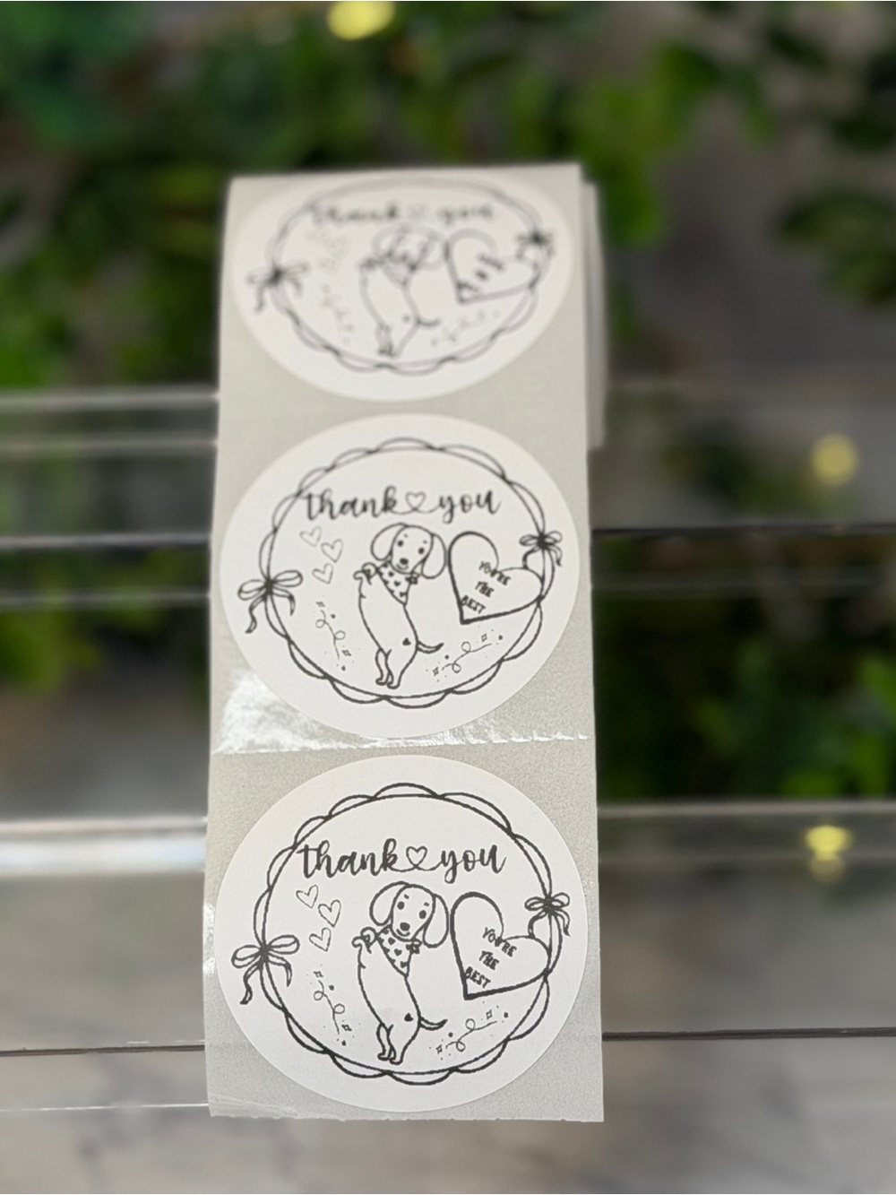 Thank You Dachshund Sticker 2” Round 200 Pack Small Business Packaging Cute - Picture 7 of 10